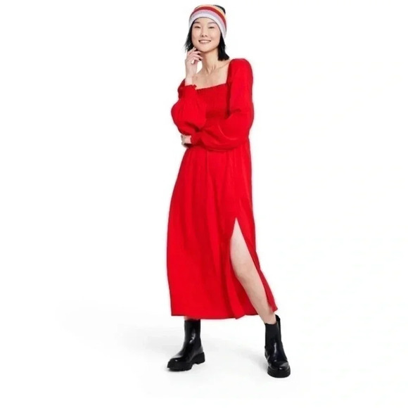 La Ligne X Target Women's Smocked Bodice Midi Dress with Pockets Size XL Nwt - Picture 1 of 6